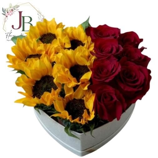 BOX.JBFLORESYREGALOS (1) BOX DE ROSAS Y GIRASOLES"