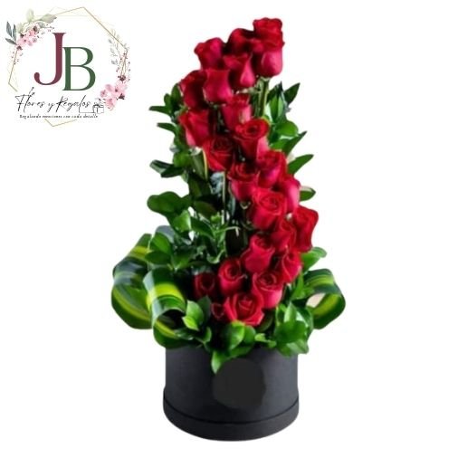 box.JBFLORESYREGALOS (14) ARREGLO CON 24 ROSAS EN BOX"