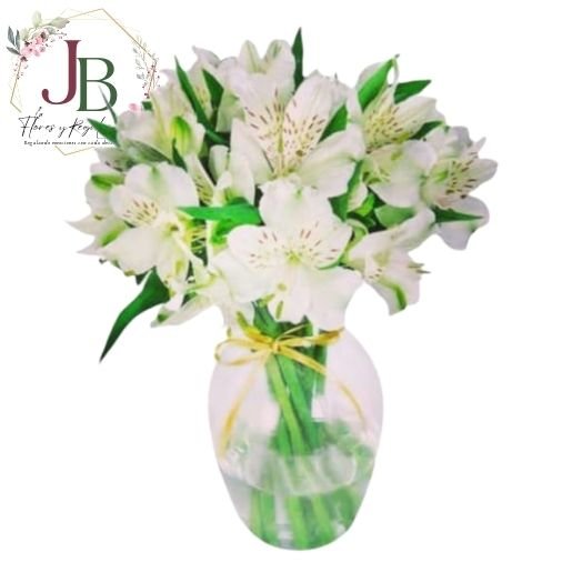 FLORERO CON ASTROMELIA"