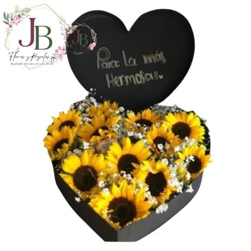 FLOREROS.JBFLORESYREGALOS (2) BOX " SOL EN EL CORAZON"