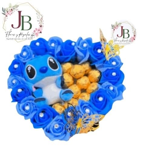FLOREROS.JBFLORESYREGALOS (5) BOX STITCH AZUL"