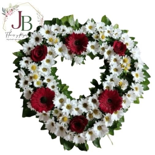Funebresy condolencias.JBFLORESYREGALOS (11) CORAZÓN FÚNEBRE"