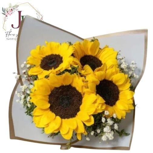 RAMOSYFLORES.JBFLORESYREGALOS (1) RAMO DE 4 GIRASOLES"