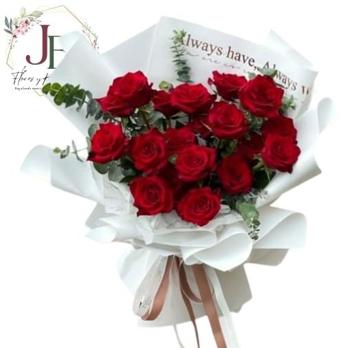 RAMOSYFLORES.JBFLORESYREGALOS (10) RAMO DE 18 ROSAS "