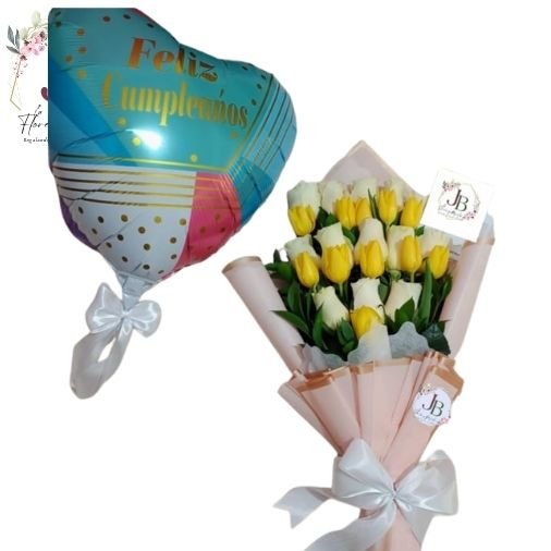 RAMOSYFLORES.JBFLORESYREGALOS (10) RAMO DE ROSAS Y TULIPANES