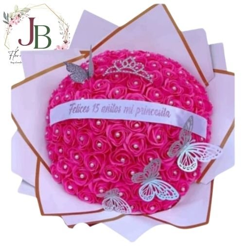 RAMOSYFLORES.JBFLORESYREGALOS (11) BOUQUET DE 100 ROSAS ETERNAS