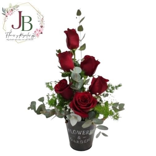 RAMOSYFLORES.JBFLORESYREGALOS (14) ARREGLO DE 6 ROSAS