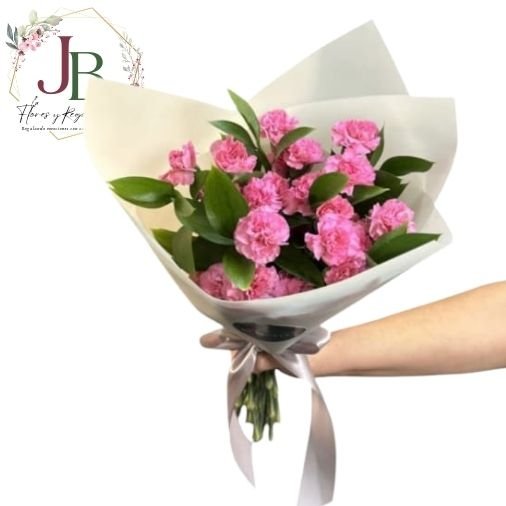 RAMOSYFLORES.JBFLORESYREGALOS (15) LINDO RAMITO DE CLAVELES ROSADOS"