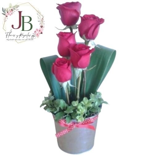 RAMOSYFLORES.JBFLORESYREGALOS (21) BASE DE 5 ROSAS