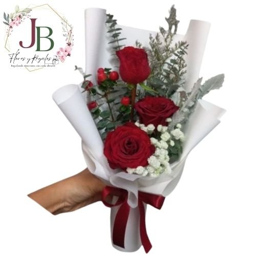 RAMOSYFLORES.JBFLORESYREGALOS (4) RAMITO DE 3 ROSAS"