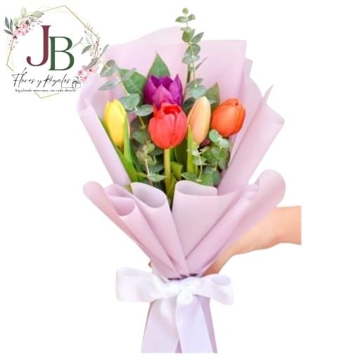 RAMOSYFLORES.JBFLORESYREGALOS (5) RAMO DE 5 TULIMIX"
