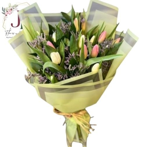 RAMOSYFLORES.JBFLORESYREGALOS (9) RAMO DE 20 TULIPANES"