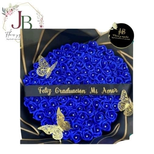 RAMOSYFLORES.JBFLORESYREGALOS RAMO BUCHON DE 150 ROSAS AZULES"