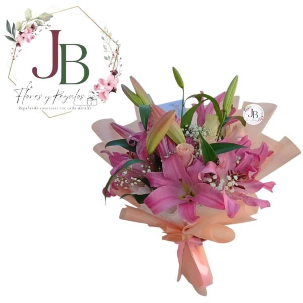 HERMOSO RAMO DE LILLIUM Y ROSAS