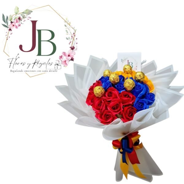 Ramo Tricolor de Rosas Eternas